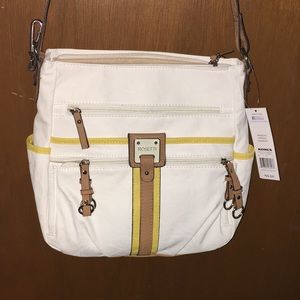 Large white cross body bag